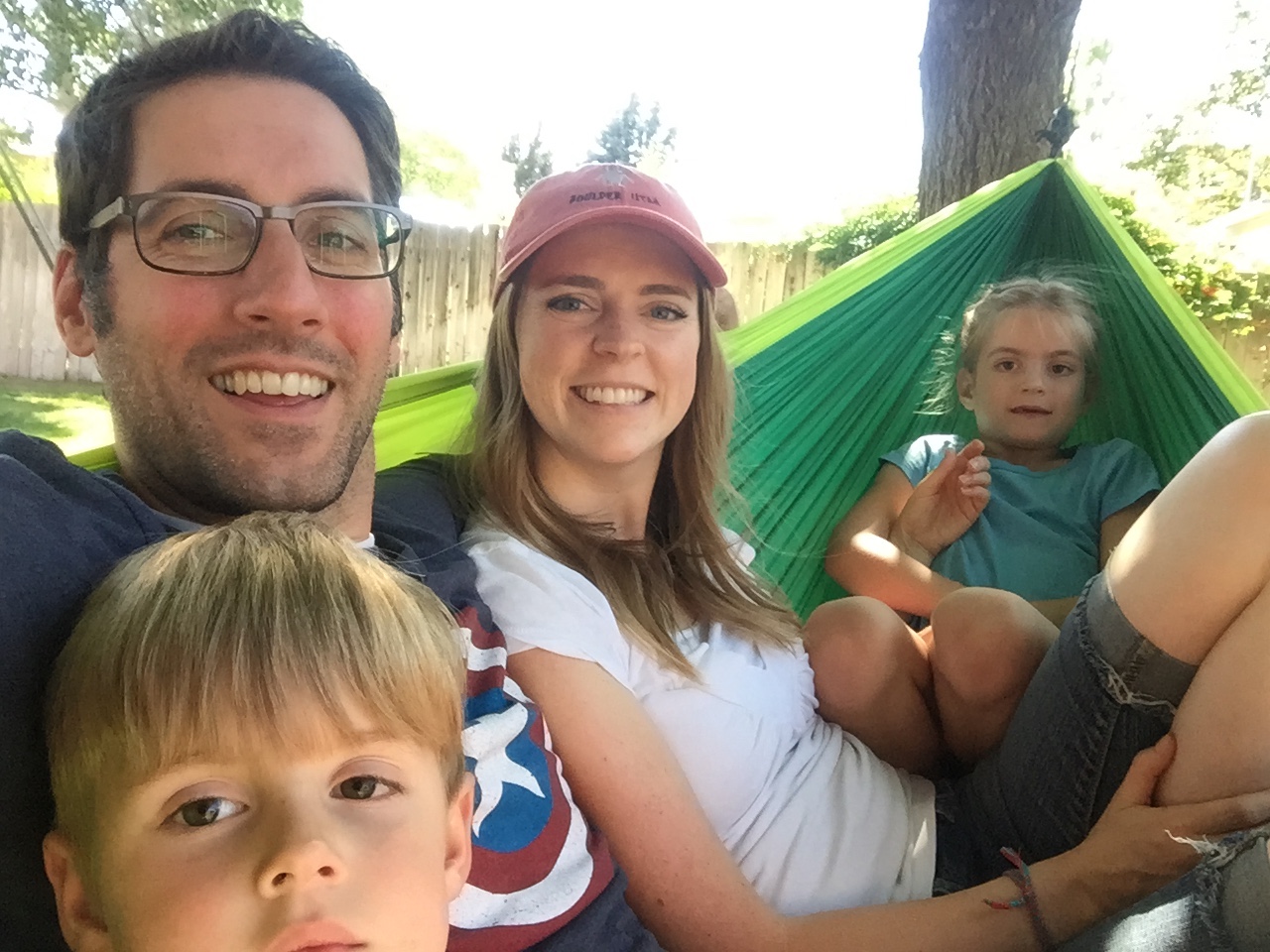 godfrey family in a hammock