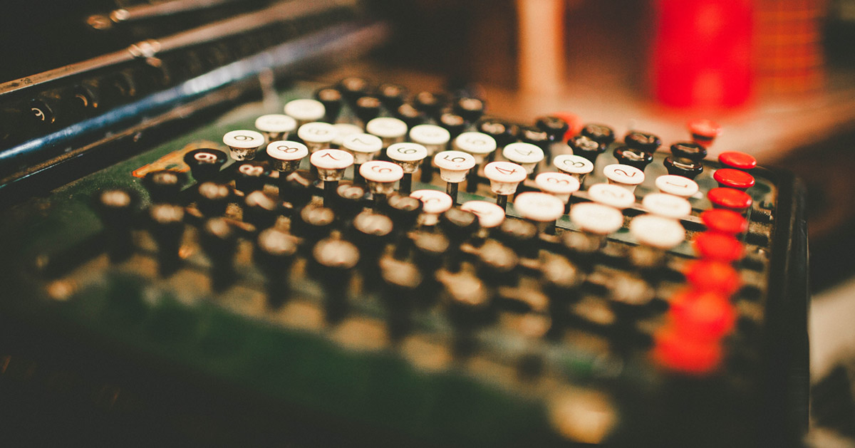 a classic typewriter