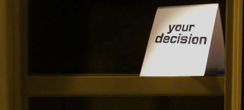 a picture with text that says 'your decision' 